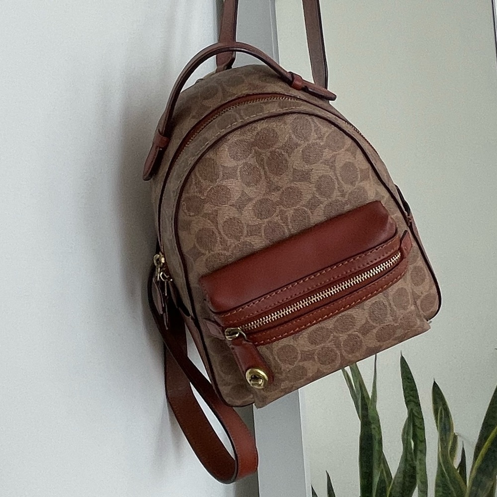 Coach Campus 23 In Coated Canvas Signature Backpack Small